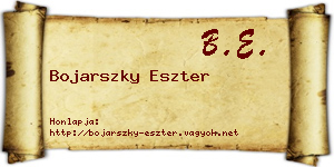 Bojarszky Eszter névjegykártya