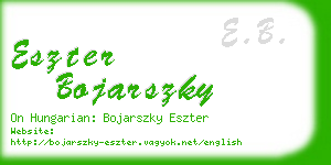 eszter bojarszky business card